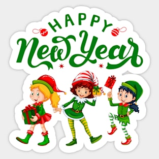 Cheers to New Beginnings: Happy New Year Tee Sticker